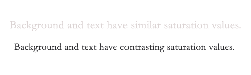 High contrast improves readability