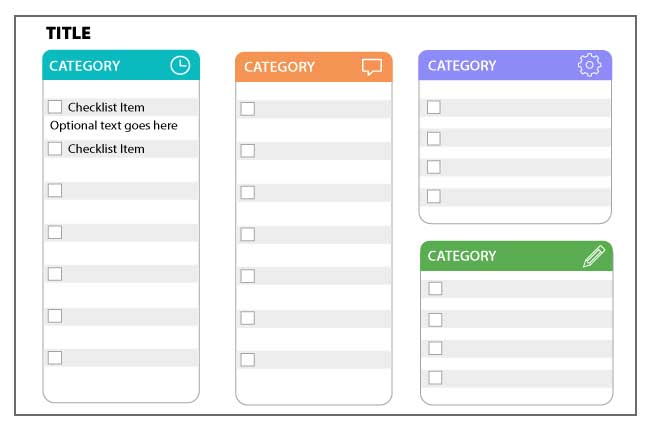 Checklist Design by Categories